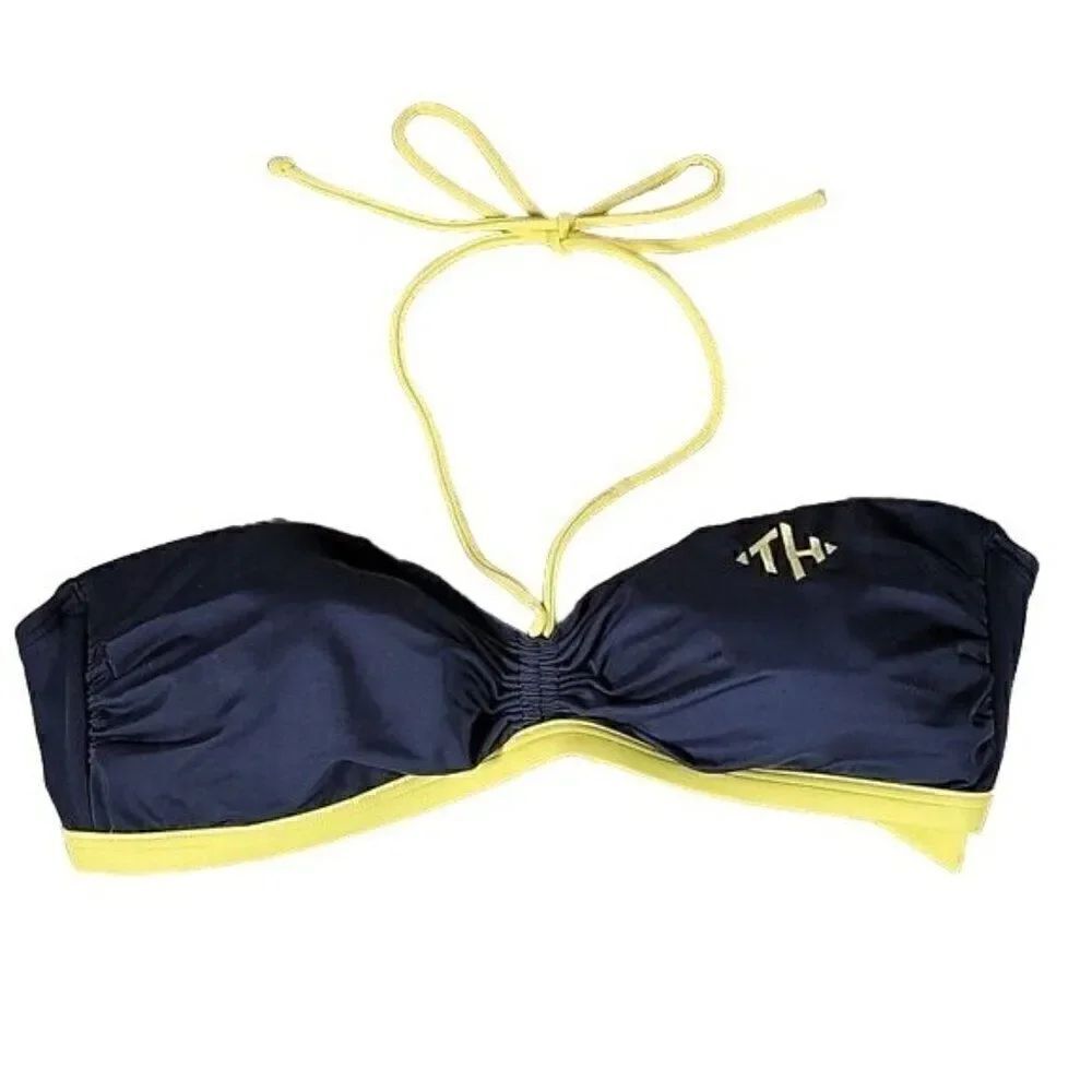 Tommy Hilfiger Bandeau Bikini Top with Halter Tie Sz S